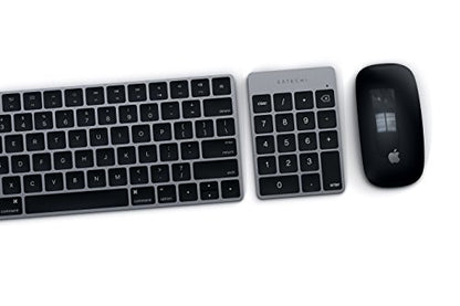 Satechi Slim Aluminum Bluetooth Keypad, 18-Key Number Pad, Space Gray - color: Space Gray, size: Micro USB