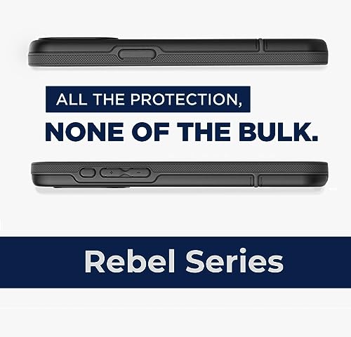 ENCASED Shockproof Case Compatible with iPhone 16 - Ultra Protective Heavy Duty Magnetic Phone Cover, Rebel Series (Black, iPhone 15 Pro) - color: Black, size: iPhone 15 Pro