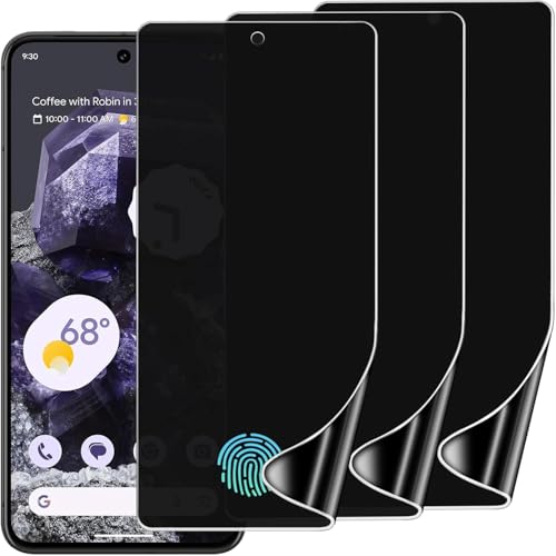 3 Pack Privacy Screen Protector for Google Pixel 8 6.2", Ultra-Thin Anti-Spy Soft TPU Hydrogel Protective Film for Google Pixel 8 - Self-Healing, Touch Sensitive, Case Friendly - size: Google Pixel 8