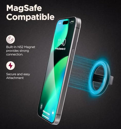 Encased Magnetic Phone Grip Holder (Compatible with MagSafe) Thin Silicone Finger Loop Ring for iPhone (Royal Blue) - color: Royal Blue