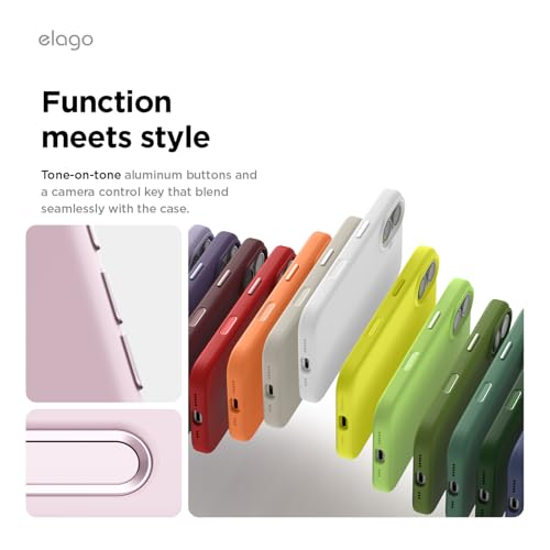 elago Premium Magnetic Silicone Case for iPhone 17 | Compatible with MagSafe, Liquid Silicone Material, Protection, Shockproof, Slim Phone (Light Lilac) - color: Light Lilac, size: iPhone 17