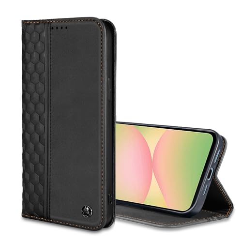 Wallet Case for Samsung Galaxy A56 5G 2025 6.7 inch - PU Leather Flip Cover with Card Holder Slots, Strong Magnetic Folio Kickstand Phone Case, Black - color: Black, size: Samsung Galaxy a56/A56