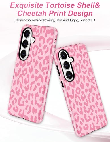 Magnetic Cheetah Phone Case for Samsung Galaxy A16 5G, Pink | Compatible with MagSafe, Cute Leopard Print Design, TPU and PC Shockproof Protective Phone Cover for Women Girls - color: Pink Cheetah