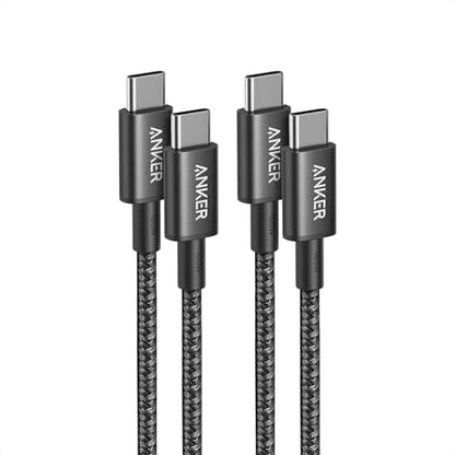 Anker USB C to USB C Cable, 100W Fast Charging Cable(2-Pack, 3.3 ft, Black) - color: Black, size: 3ft