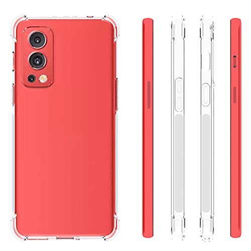USTIYA Case for OnePlus Nord 2 Clear TPU Four Corners Protective Cover Transparent Soft funda