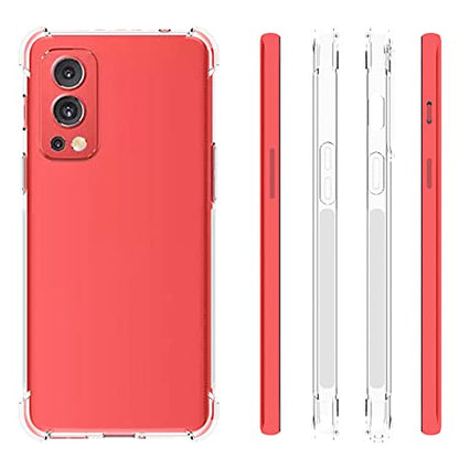 USTIYA Case for OnePlus Nord 2 Clear TPU Four Corners Protective Cover Transparent Soft funda