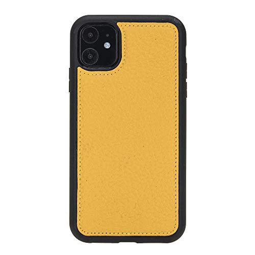 Venito Lucca Leather Case Compatible with iPhone 11 (6,1 inch) – Extra Secure with Padded Back Cover - Yellow - color: Yellow, size: iPhone 11