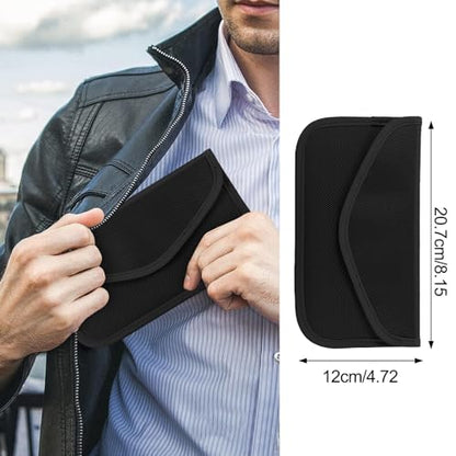 Faraday Bags for Car Keys and Cell Phone, RFID Signal Blocking Key Pouch Wallet Anti-Tracking Anti Theft Car Protection Signal Jammer WiFi GSM LTE NFC RFID GPS Blocker - color: 1 Packs - 8" * 4" Upgraded