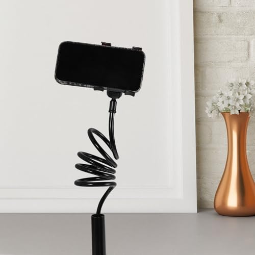 Zerodeko 360 Degree Adjustable Phone Stand Clamp for Bed and Desk Black