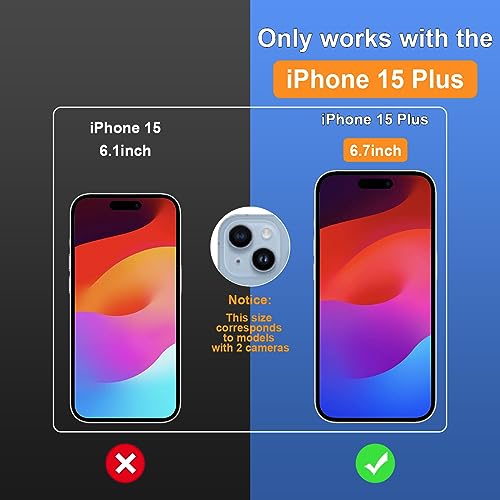for iPhone 15 Plus 6.7" Matte Privacy Screen Protector with Camera Lens Protector Full Coverage Anti-glare Anti-spy Tempered Glass Film Anti-fingerprint Easy Installation - size: iPhone 15 Plus