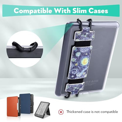 Secure Hand Strap for Kindle and Tablet - High Elasticity Finger Grip Holder Accessories for 6-8 Inches E-Book Tablet. - color: Pastel