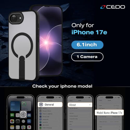 CEDO Magnetic Kickstand Case for iPhone 16e/ Iphone 17e, MagSafe Compatible - size: iPhone 16e/ iPhone 17e