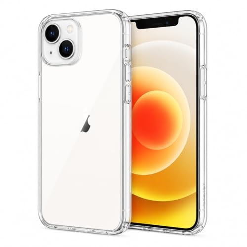 Clear Case for iPhone 15, Transparent No Logo Phone Case with Full Camera Protection, Anti-Yellowing Slim Shockproof Cover, Clear Protective Case Compatible with Wireless Charging, 6.1 Inch