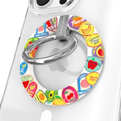 VELVET CAVIAR Compatible with MagSafe Phone Grip - Magnetic Ring Holder with Adjustable Stand - Removable MagSafe Accessories for iPhone 16, 15, 14, 13, 12 (Juicy Fruits) - color: Juicy Fruits