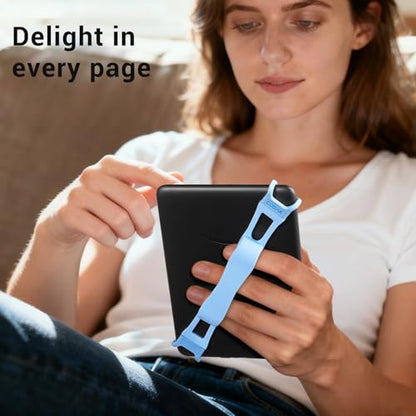 CoBak Secure Hand Strap for Ebook Reader, Lightweight, Elastic, Blue - color: Bondi Blue