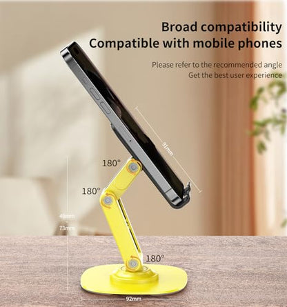 360° Rotating Cell Phone Stand for Desk (K69-Yellow) - size: K69-Yellow