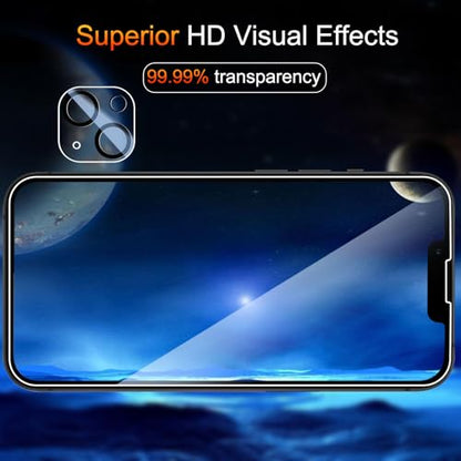 TZGZT 3 Pack Screen Protector for iPhone 14, Tempered Glass, Case Friendly - color: iPhone 14 3+3Pack-Clear