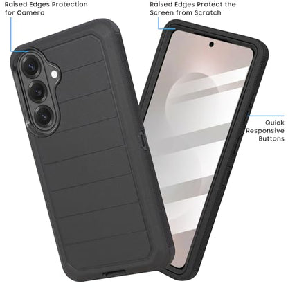 Compatible for Samsung S26 Rugged Case with Belt Clip Holster & Built-in Screen Protector, Heavy-Duty Full-Body Shockproof Cover, Military-Grade Protective Phone Case (Pro) - color: Pro