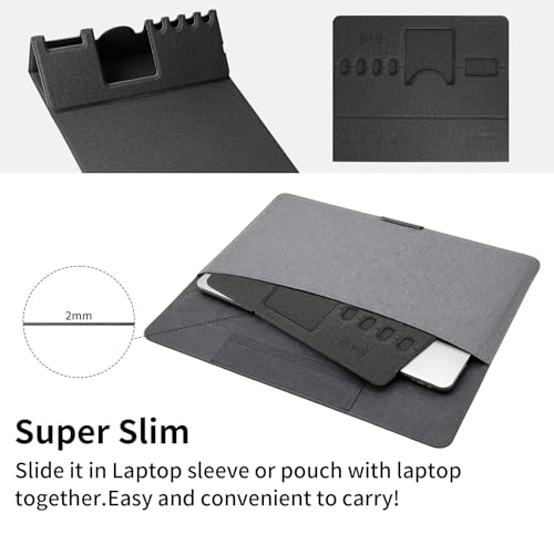 Mouse Pad with Phone Holder & Pen Holders, Wireless Charging Desk Mat, Mousepad Home Office Desk Pad with Ultra-Smooth Surface, Non-Slip Base, Waterproof Keyboard Pad, Classic Black Desk Mat - color: Black