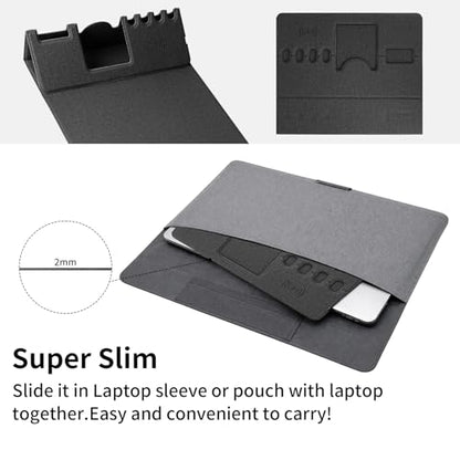Mouse Pad with Phone Holder & Pen Holders, Wireless Charging Desk Mat, Mousepad Home Office Desk Pad with Ultra-Smooth Surface, Non-Slip Base, Waterproof Keyboard Pad, Classic Black Desk Mat - color: Black