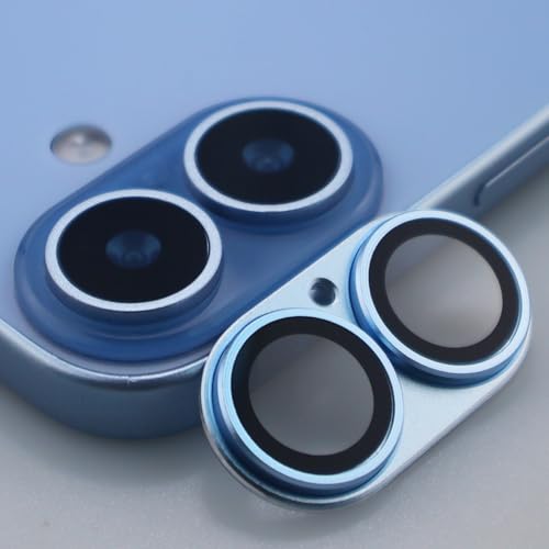 for iPhone 17 Camera Lens Protector Tempered Glass Metal Full Coverage Lens Cover Accessories (Blue) - color: Blue