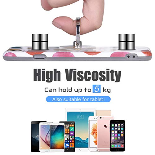 Transparent Phone Ring Holder Grip - EI Sonador Clear Cell Phone Ring Stand Holder Finger Grip Kickstand 360° Rotation, Compatible with Most of Phones, Tablets and Case (2 Black Diamond) - color: 2 Black Diamond