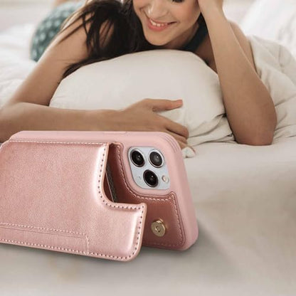 iCoverCase Compatible with iPhone 11 Pro Phone Case with Card Holder, Wallet Case for Women Men RFID Blocking PU Leather Protective Case 5.8 Inch (Rose Gold) - color: Rose Gold
