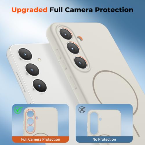 zapica Magnetic for Samsung Galaxy S26 FE Case/S25 FE Case, Creamy White - color: Creamy White, size: Samsung Galaxy S26 FE/S25 FE 6.7''