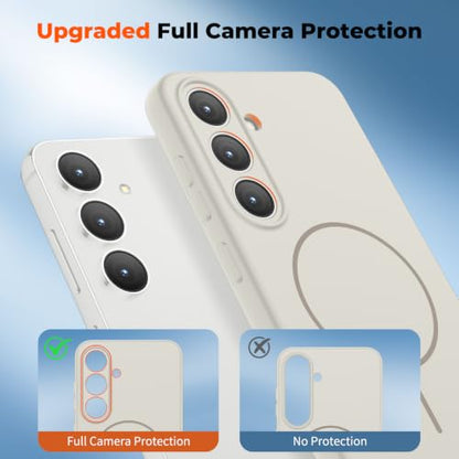 zapica Magnetic for Samsung Galaxy S26 FE Case/S25 FE Case, Creamy White - color: Creamy White, size: Samsung Galaxy S26 FE/S25 FE 6.7''
