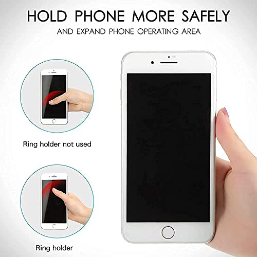 Universal Collapsible Phone Grip & Stand Holder - 360° Rotating Foldable Sticker Mount for iPhone Android Smartphones Tablets 4 Pack - Rose Gold Pink Black Flowers
