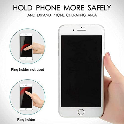 Universal Collapsible Phone Grip & Stand Holder - 360° Rotating Foldable Sticker Mount for iPhone Android Smartphones Tablets 4 Pack - Rose Gold Pink Black Flowers