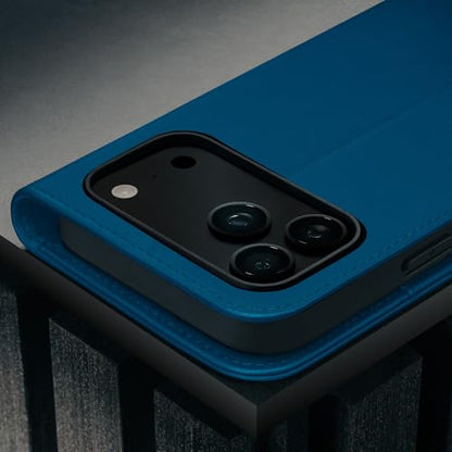 TORRO Leather Case Compatible with iPhone 17 Pro Max 6.9" 2025 - Premium Leather Wallet Flip Case with Kickstand and Card Slots (Compatible with Official MagSafe Chargers) - Blue - color: Blue, size: iPhone 17 Pro Max