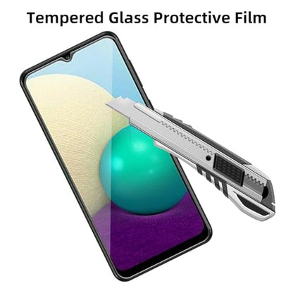 4 Pack Glass Screen Protector Compatible for Samsung Galaxy A02 / A02s / SM-A022F / SM-A025U [9H Hardness]-HD Screen Tempered Glass, Scratch Resistant,Easy Install [Case Friendly] - size: Galaxy A02 / A02s