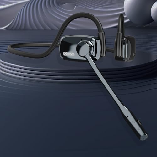 Open Ear Bluetooth Wireless Headphones with Noise Cancelling Mic, Gunmetal - color: Gunmetal