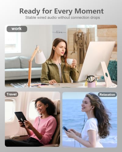 Samsung Earbuds Wired, 3.5mm Headphones with Mic, in-Ear Ear Buds for Apple - color: BLACK 3.5MM Earbuds