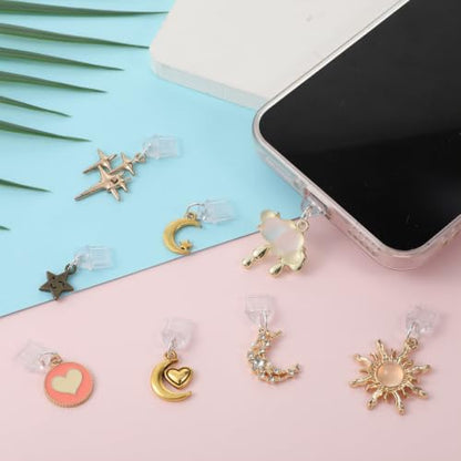 Ptwola 8Pcs Dust Plug Charms Type C Anti-Dust Cover Charging Ports Plug - style: Style 2