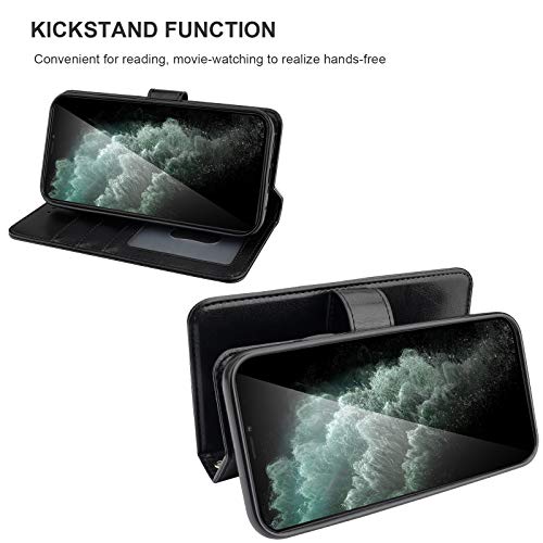Bocasal Detachable Wallet Case Card Holder for iPhone 11 Pro Max Black - color: Black