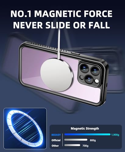 Beeasy for iPhone 14 Pro Max Waterproof Case with Magsafe, IP68 Underwater Military Grade, Phone Case with Shockproof, Dustproof, Rugged 360 Full Body Protection Cover with Built-in Screen Protector - size: iPhone 14 Pro Max (6.7")