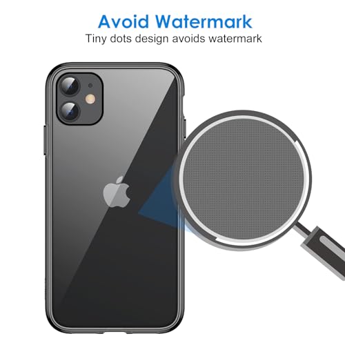 JETech Case for iPhone 11, Anti-Yellowing, Black | Shockproof Protection, Scratch Resistant Hard PC Back, Durable Transparent TPU Bumper - color: Black