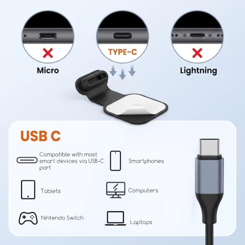 4 Pack USB-C Dust Plug Cover, Anti-Lost Aluminum Alloy Charging Port Covers
