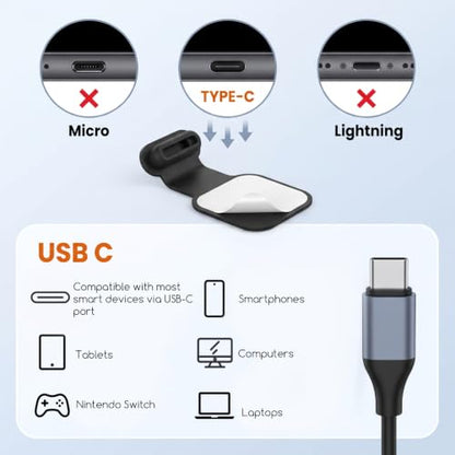 4 Pack USB-C Dust Plug Cover, Anti-Lost Aluminum Alloy Charging Port Covers
