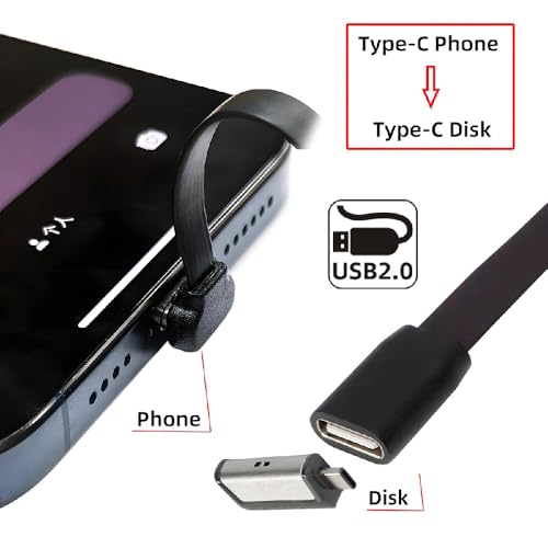 xiwai Ultra Slim Flat USB-C Male to Female Up Down Angled Cable 6cm - size: 6.6cm, style: USB2.0 Type C-Type C Angled M-F