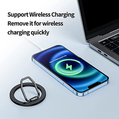 Magnetic Phone Ring Grip for MagSafe Phone Grip Finger Ring Holder Stand - color: U-Silver, size: U