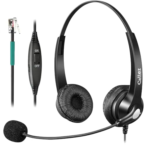 Callez RJ9 Polycom Phone Headset for Polycom VVX411 VVX311 VVX500 VVX601
