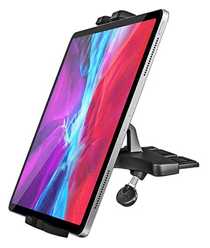 CD Slot Car Tablet Mount, Ultra Sturdy CD Tablet Holder for Car with 360° Rotatable, Compatible with iPad Pro, Air, Mini, Galaxy Tabs, Z Fold, Fire HD, Surface Pro, iPhone, 4.7-13" Devices