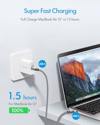 CLEEFUN USB C to USB C Cable 6ft, 5-Pack C to C Cable Fast Charging 60W - color: Grey, size: 6ft+6ft+6ft+6ft+6ft