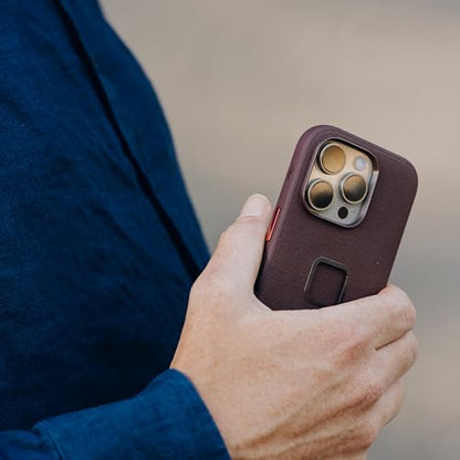 Peak Design Mobile Everyday Phone Case for iPhone 16 Pro Max, Eclipse, Slim Profile, Drop Protection, Weatherproof Fabric Shell, SlimLink Connects to Mobile Mounts & Gear - color: Eclipse
