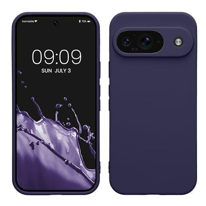 kwmobile Case Compatible with Google Pixel 9 Case - Protective Slim TPU Phone Cover - Soft Matte Finish - Deep Ocean - color: Deep Ocean, size: Pixel 9