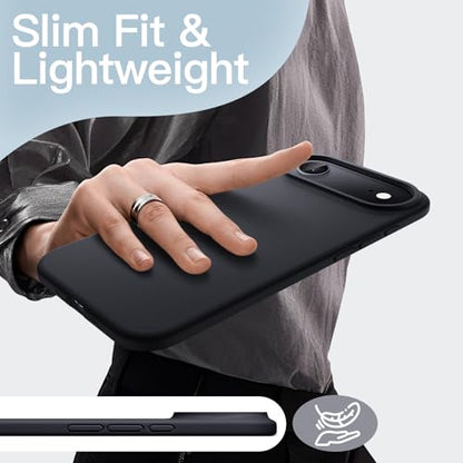 JETech Silicone Case for iPhone Air, Black | Silky Soft Touch, Shockproof Protection, Scratch Resistant, Microfiber Lining - color: Black, size: iPhone Air
