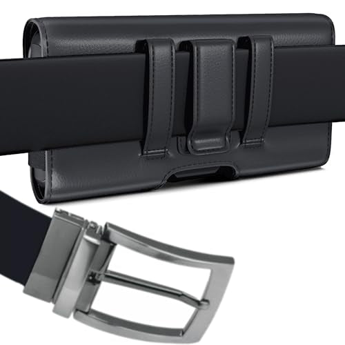 Holster for iPhone Pro Max & Plus Models Only (17,16,15,14,13,12,11,Xs Max) – Premium Cell Phone Case with Belt Clip, ID Card Pouch Holder Cover, Black - size: iPhone Pro Max & Plus